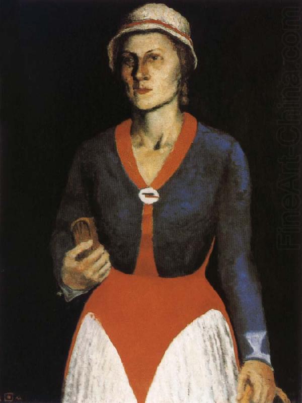 Kasimir Malevich The Portrait of artist-s wife china oil painting image